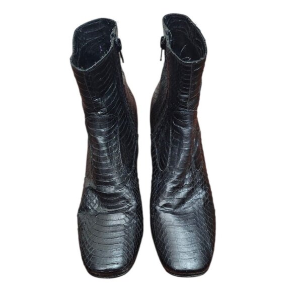 Gianni Barbato archive rare Python Leather black ankle boots shoes Size: EU 39.5 - Picture 2 of 12